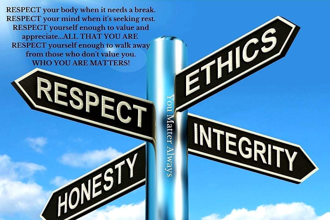 SuzieYMA's tweet photo. R.E.S.P.E.C.T yourself because who you are matters 💜💜💜 #YouMatterAlways #Respect #respectyourself #respectyourbody #respectyourmind #AllThatYouAre #mindhealth #wellness #selfrespect #selfcare #selfpreservation https://t.co/kobZHz0wgo