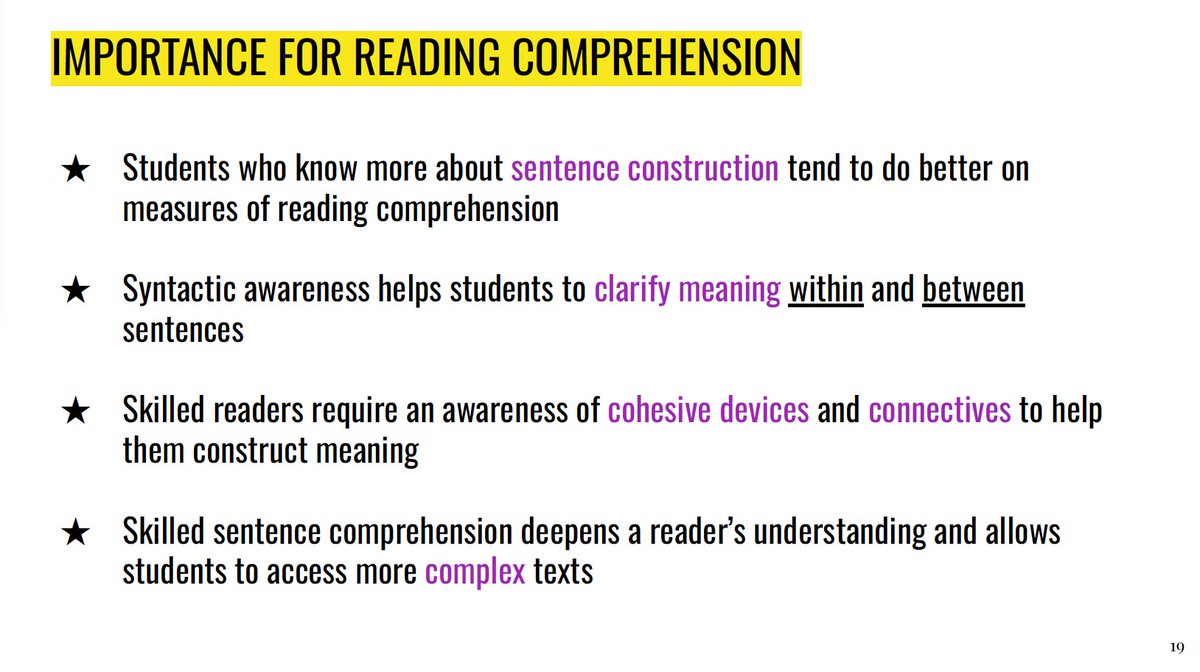 LDatSchool's tweet image. Even when a student is able to decode fluently, syntax is key to understanding and creating meaning from text!

#LDwebinar