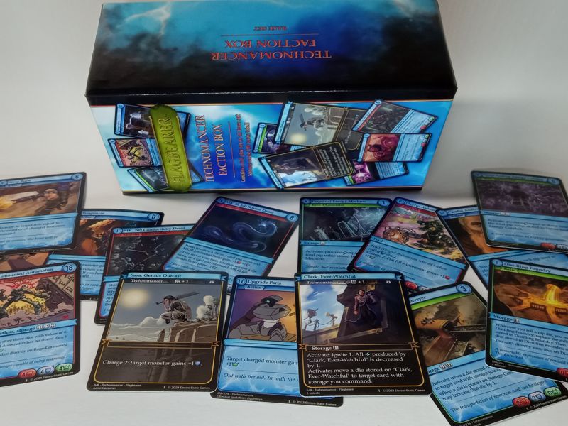 Electrostaticg's tweet photo. Flagbearer is officially released! This is the Flagbearer-Technomancer-Faction box.  See all Flagbearer products here: https://t.co/s2f2CoyyPW
 #flagbearer #electrostaticgames #cardgame #tcg #illustration #drawing #art #artworks #painting #gamedesign #gamedev #game #indiegame https://t.co/gRxbXFQScn