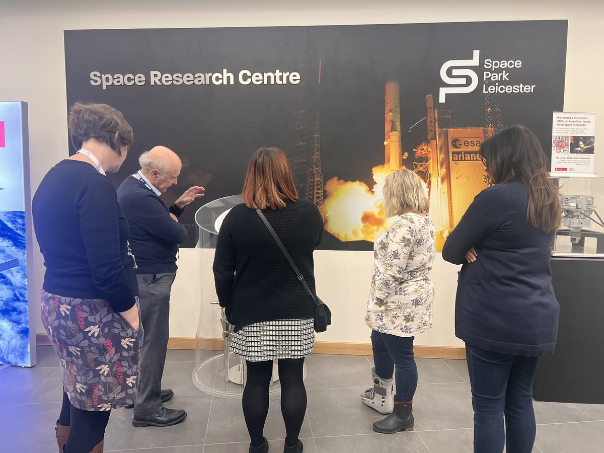 TSMgemma's tweet photo. A great visit to @SpaceParkLeic earlier this week with some of the MI TALENT team. Touring labs, meeting #technicians and researchers & hearing more about the great working going on. Fascinating to hear about project GEMMA too!! @MI_TechTalent https://t.co/OkgcCIxrRp