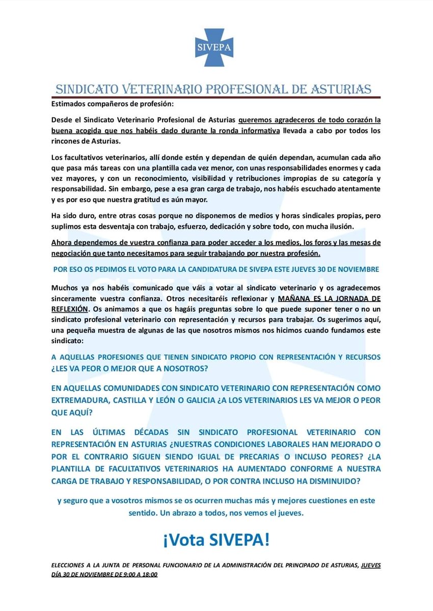 SIVEPASTURIAS's tweet photo. Vota SIVEPA https://t.co/y4r9zEp1il