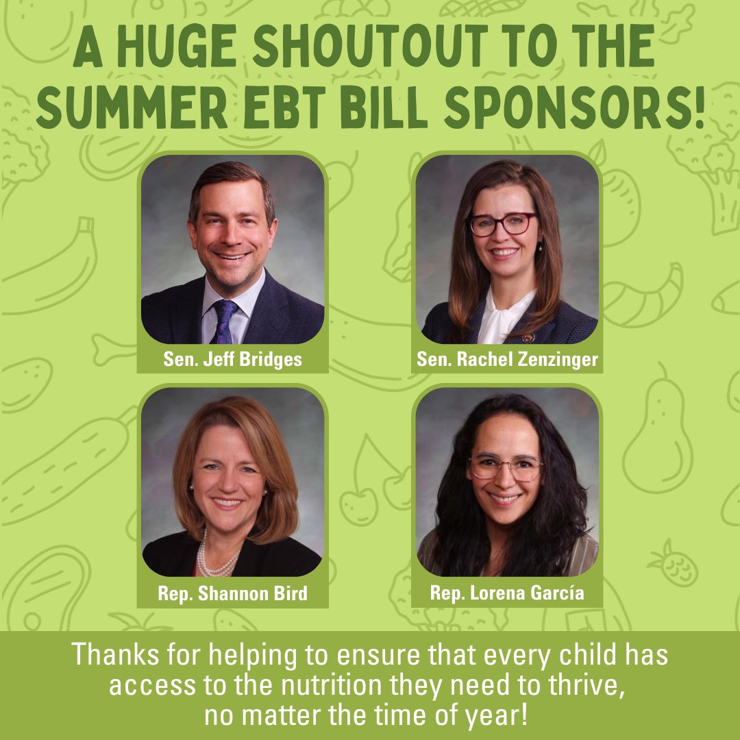 ColoradoKidsOrg's tweet photo. We're so excited the Summer EBT bill was officially signed today by @GovofCO! This will help more than 300,000 Colorado kids get the food they need when school isn't in session. Thank you to bill sponsors and our partners at @hungerfreeco for their leadership on this effort. https://t.co/cLyNub3C3s