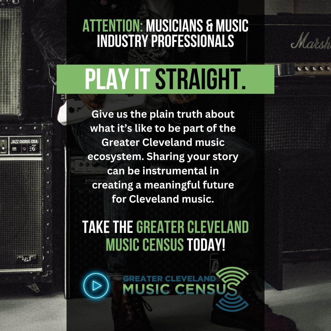 More than 1500 members of Cleveland's music and live entertainment community have taken the Greater Cleveland Music Census already — what are you waiting for? Let your voice be heard!

The census closes this Friday, so don't wait — fill it out now: clevelandrocksppf.org/census/