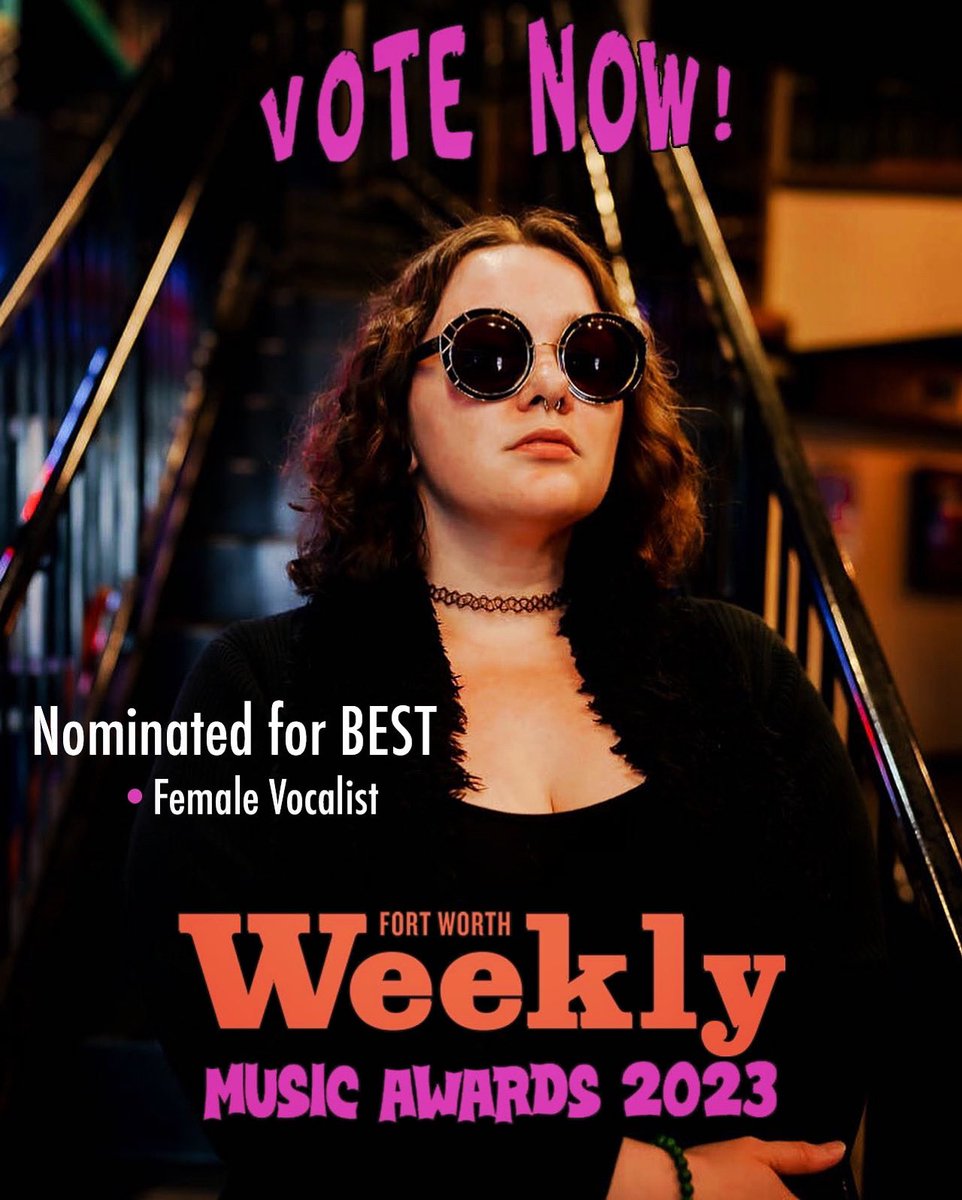 TWO MORE DAYS to vote for me and so many amazing artists in the <a href="/FortWorthWeekly/">Fort Worth Weekly</a> Music Awards. 
Cast your vote until midnight Nov. 30th 

Vote here: bit.ly/FWWMA23