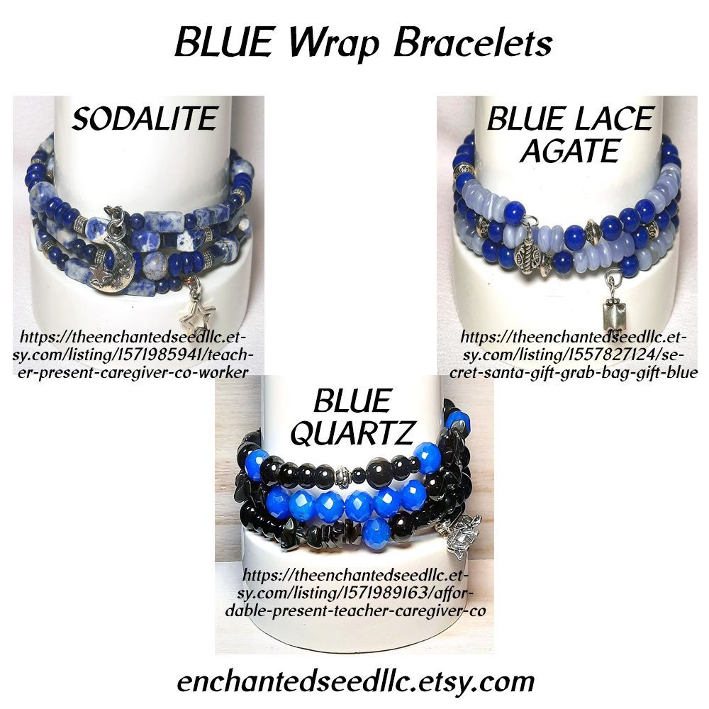 JewelryByTES's tweet image. Who doesn't love Wrap Bracelets? So much fun to wear and you don't have to bother with a clasp! #theenchantedseed #discounteditems #wrapbracelets #bluejewelry #buyhandmade