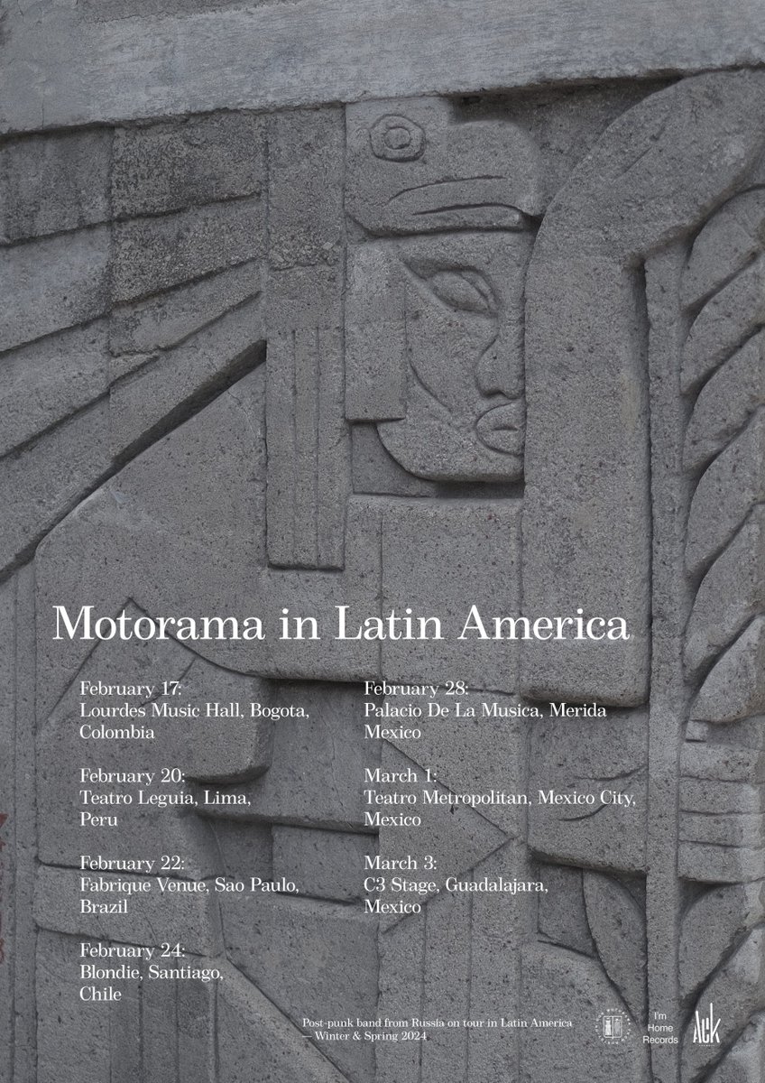 motorama_tweet's tweet photo. Concerts in Latin America. Feb/March 2024. 
Tickets: https://t.co/sm6IjOxiaz https://t.co/AYroJlHdor
