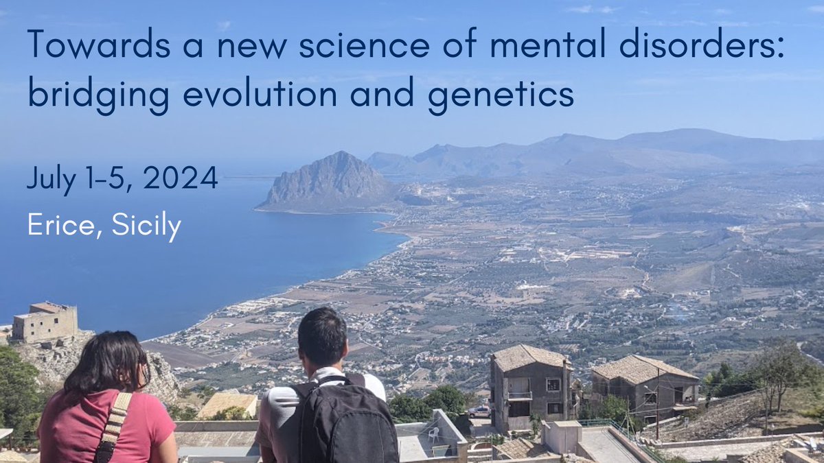 Join us for a unique academic workshop! July 2024, Erice, Sicily, bridging modern genetics and evolutionary psychiatry. World-leading experts attending, lunch & dinner at many local restaurants included, beautiful views, excellent company! Please repost! centromajorana.it/mentaldisorder…