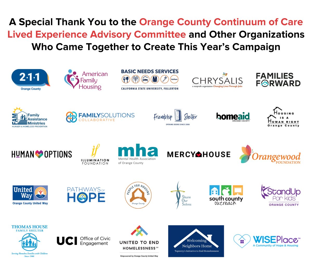HomelessnessOC's tweet photo. A heartfelt appreciation to some of our valued partners who made #HHWeekOC a success:
@Pathways_ofHope, @orangewoodfdn, @WISEPlace and more, plus companies like @WareMalcomb, @CalOptima, and @aboutKP OC.
Together let's #EndHomelessnessOC! Learn more: https://t.co/MsjQomC11Q https://t.co/uXWb2wlHFF