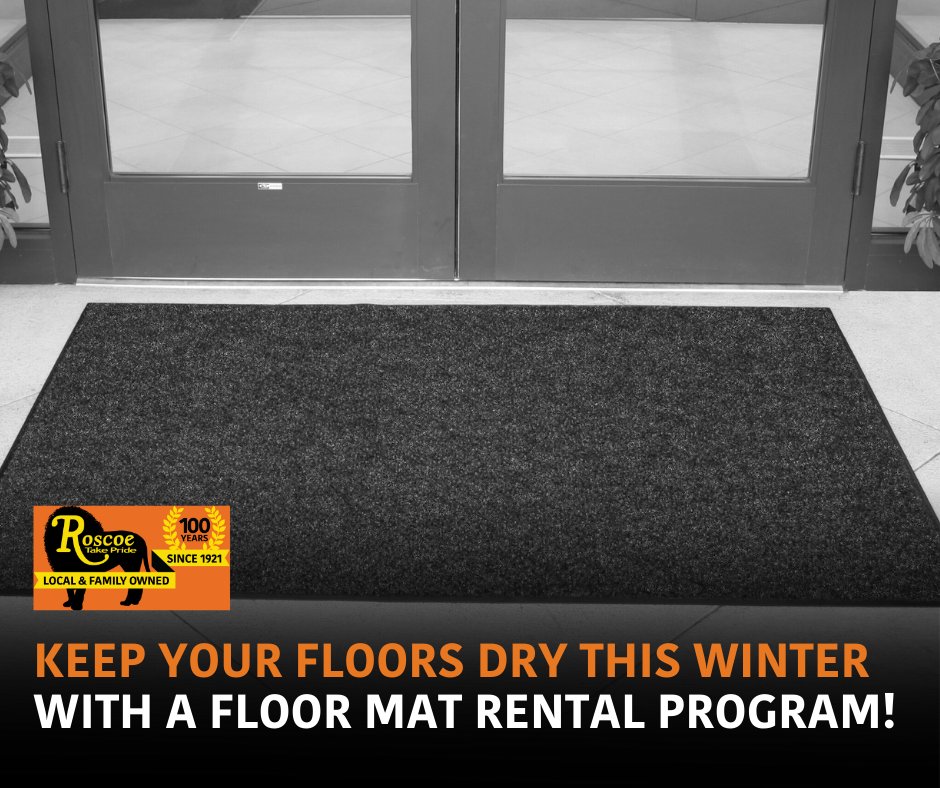 Trust us, you NEED floor mats for your facility during Chicago’s snowy winters! ❄️

Roscoe makes it easy for you by providing regular floor mat rotations and cleaning. 

Contact us today! ow.ly/ZuZz50Q1fKj
