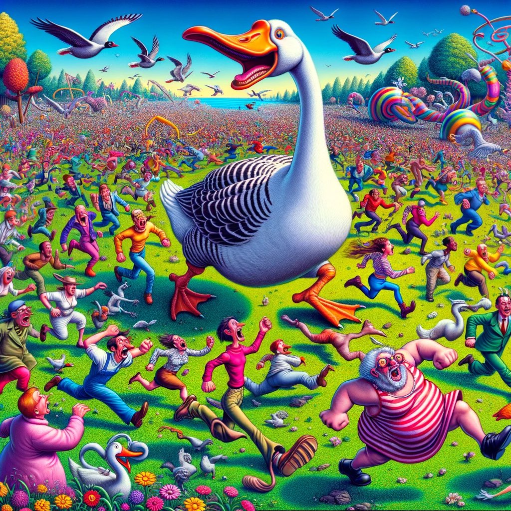 bgold's tweet photo. Getting ChatGPT to make things “more” feels a bit like a wild goose chase. Here’s a goose chase getting progressively wilder https://t.co/IcxyzZ0zOC