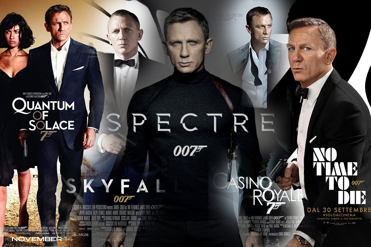 What had I missed?! 
I found a pentalogy of great quality: faithful, renewed and updated. 
He's a Little Agent but a lot Bond. 
Unfortunately, I found the second and fifth films weak but I now see them as one great film. 
#007Bond #DanielCraig