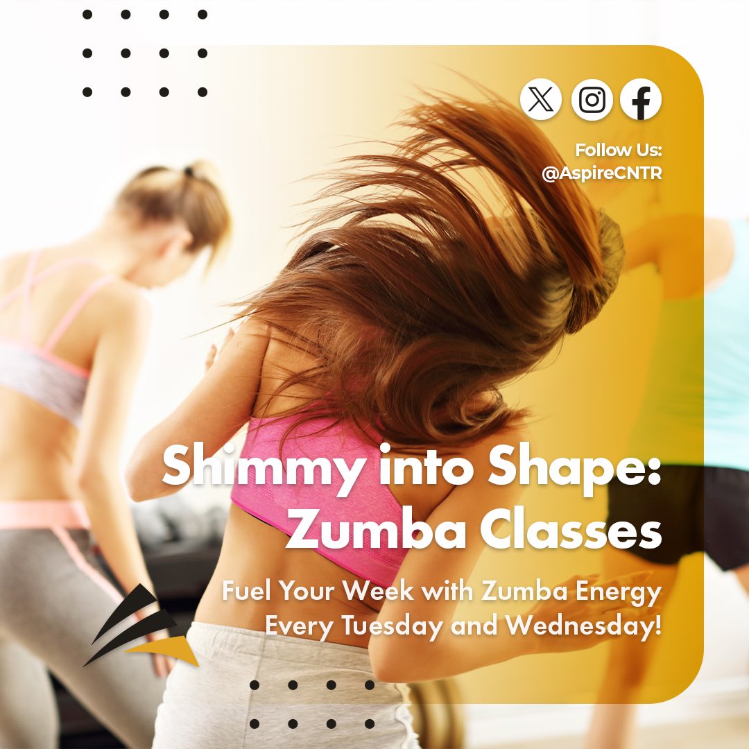 Turn your Tuesday and Wednesday evenings into dance parties! Zumba classes at 19:15 and 18:15 are here to add rhythm and joy to your fitness routine. 💃🕺
aspirecentre.com/zumba
#Zumba #Fitness #SW18 #Southfields #Earlsfield #Wandsworth