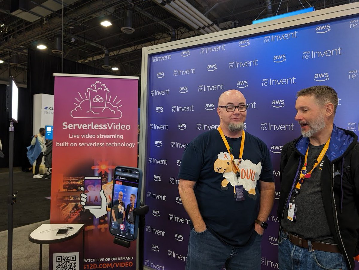 🎬 Try out our new serverless streaming video application! Our live demo is running in the Expo Hall at #reinvent2023. #aws #serverless Get access to the application and code at: video.serverlessland.com