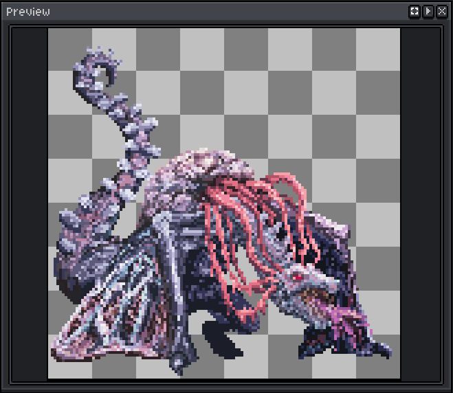 sherrydotjpeg's tweet photo. i had a field day with this gargantuan abomination

elder brain dragon: 128x128

#Pixelart #aesprite #dndart #dndmonster https://t.co/dtVYaayZE2