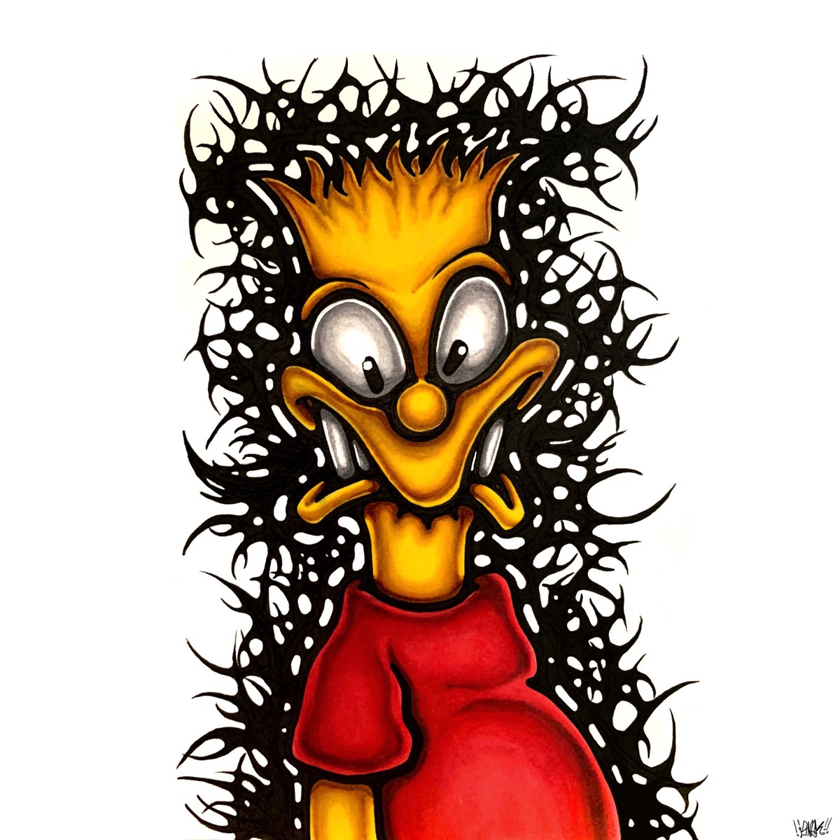 snakdraws's tweet photo. Bart on a sick one https://t.co/IQnZzus1ih