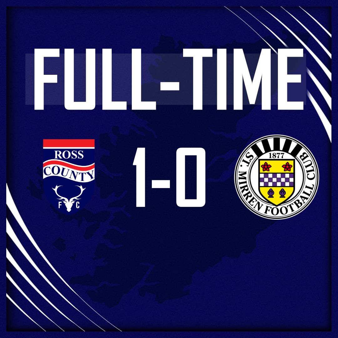 Full-time at the Global Energy Stadium:

Ross County 1-0 St Mirren

A big 3 points for the Staggies!
