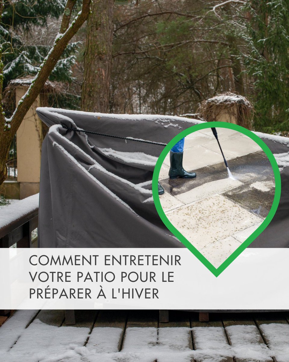 UrbanoPatio's tweet photo. Découvrez nos conseils experts sur https://t.co/74DcaWKiAP pour savoir comment préparer votre espace extérieur à la saison hivernale. De l'entretien des pavés à la protection des meubles de jardin #urbanopatio https://t.co/MOO8YHaxFj https://t.co/zwydaYizg8