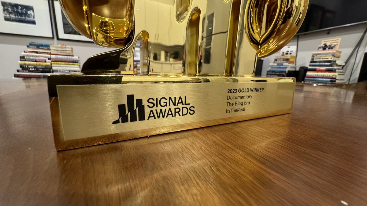 It was an honor telling the story of our generation, @theblogera. Thank you to the @signalawards for the recognition.