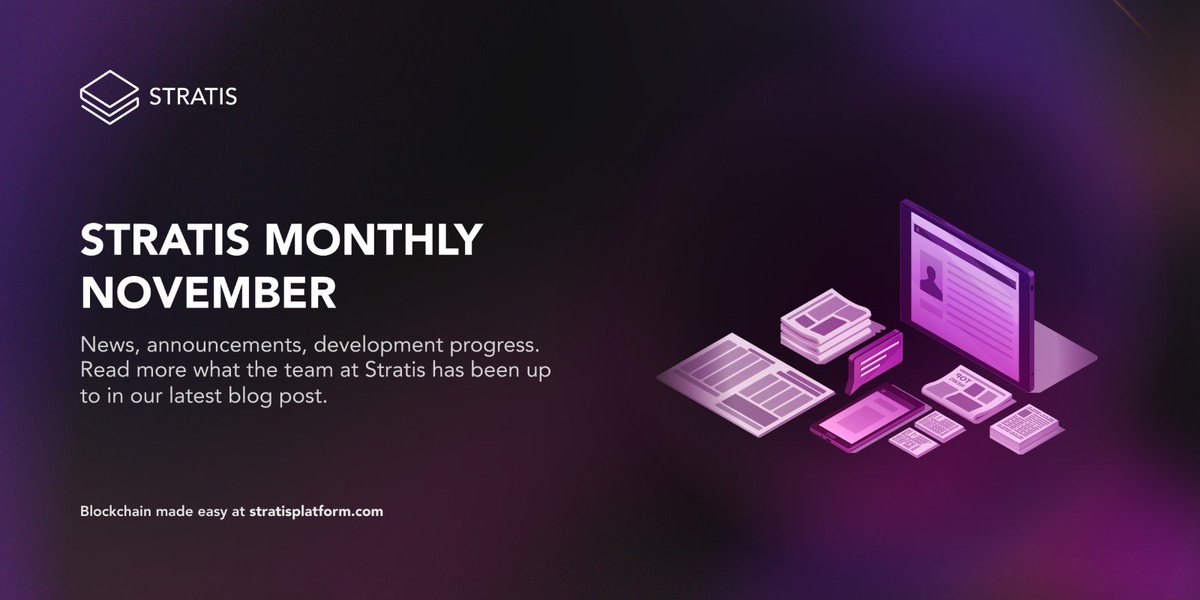 Stratis November Monthly!! stratisplatform.com/2023/11/28/str… #blockchain #gamefi #stratis $STRAX