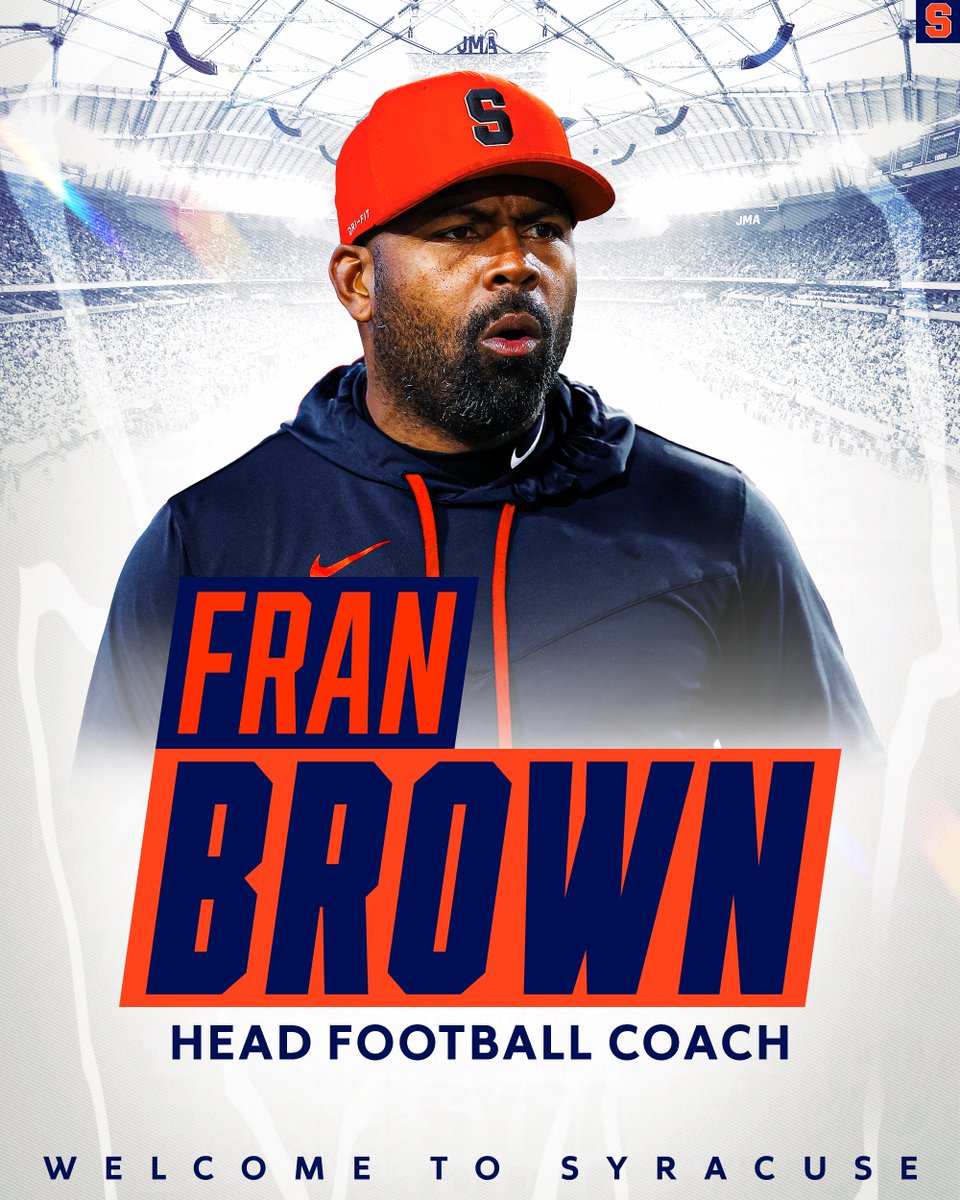 Brown ➡️ Orange

@FranBrownUGA is the 31st head coach in Syracuse football history.

More: cuse.com/news/2023/11/2…