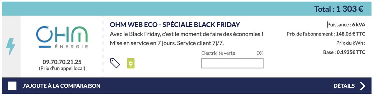 Après la fast-fashion, la fast-ARENH....

Rappel : selon le <a href="/med_energie/">médiateur national de l'énergie</a>, Ohm énergie a des "pratiques tarifaires problématiques qui se sont avérées préjudiciables pour les consommateurs" 

cc <a href="/UFCquechoisir/">UFC-Que Choisir</a> <a href="/clcvorg/">CLCV - compte inactif</a> <a href="/Vishnoubiker/">fcarlier</a> <a href="/60millions/">60 Millions de consommateurs</a>