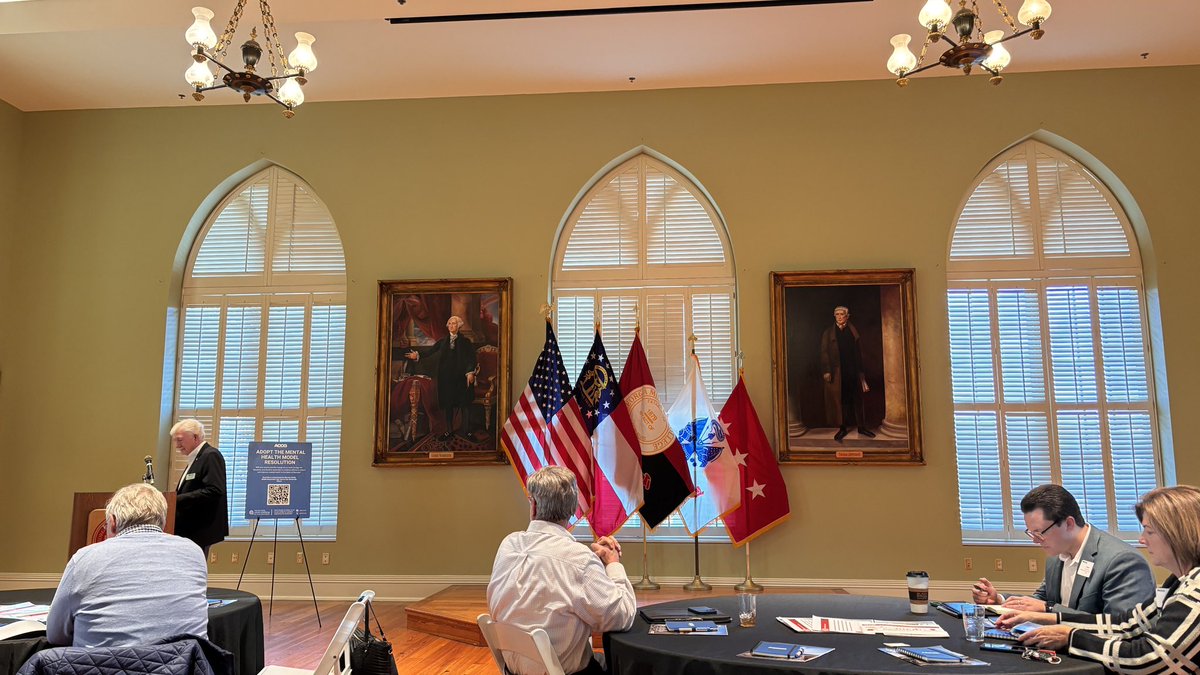 JMichaelBrewer's tweet photo. Attending the regional meeting of ACCG in Baldwin County at the old Georgia Capitol building on the campus of Georgia Military College. Built in the 1800’s, it was the first Gothic Revival public building constructed in the US. @GACounty @ButtsCountyGa https://t.co/X5jfmJB6Vq