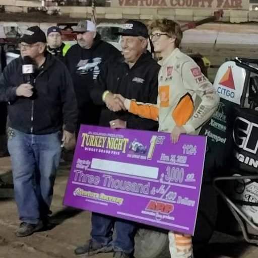 For the second year in a row, Ryan Timms won the USAC West Coast Sprint Car portion of the Turkey Night Grand Prix.
