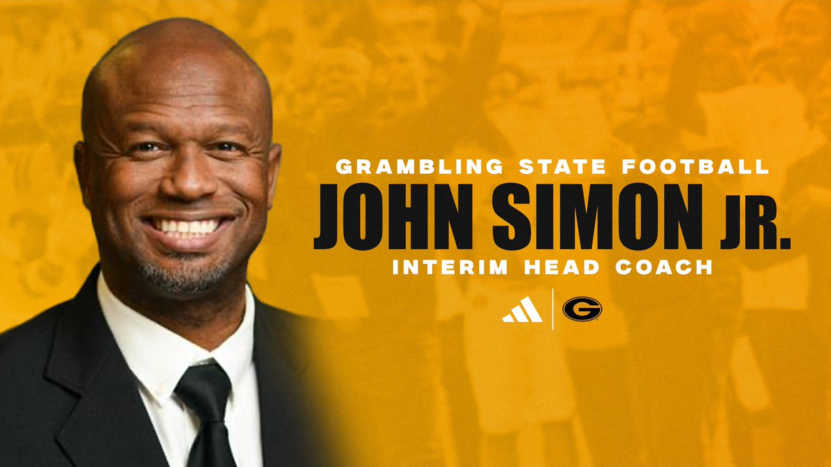 Co-Offensive Coordinator John Simon Jr. has been named the Interim Head Coach of Grambling State Football #GramFam🐯