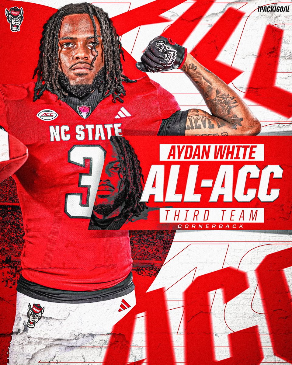 PackFootball's tweet photo. Aydan White 🤝 Anthony Belton, All-ACC Third Team!

#1Pack1Goal https://t.co/3gaKUf8f2E