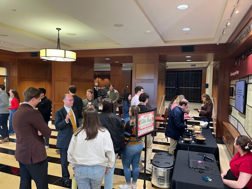 Thanks to all the @WFULawSchool students who dropped by to say hello during 'Apples with Andy' in the Worrell commons this afternoon. Nothing wrong with a sweet snack as fall semester enters the home stretch!