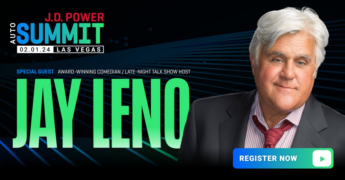 autodata's tweet image. In case you missed our BIG ANNOUNCEMENT, the one and only Jay Leno will join us at the 2024 J.D. Power Auto Summit in February! 
  
Space is limited and seats are filling up fast, register now and don&apos;t miss out &amp;gt; hubs.la/Q02bhfXy0

#JDPAutoSummit