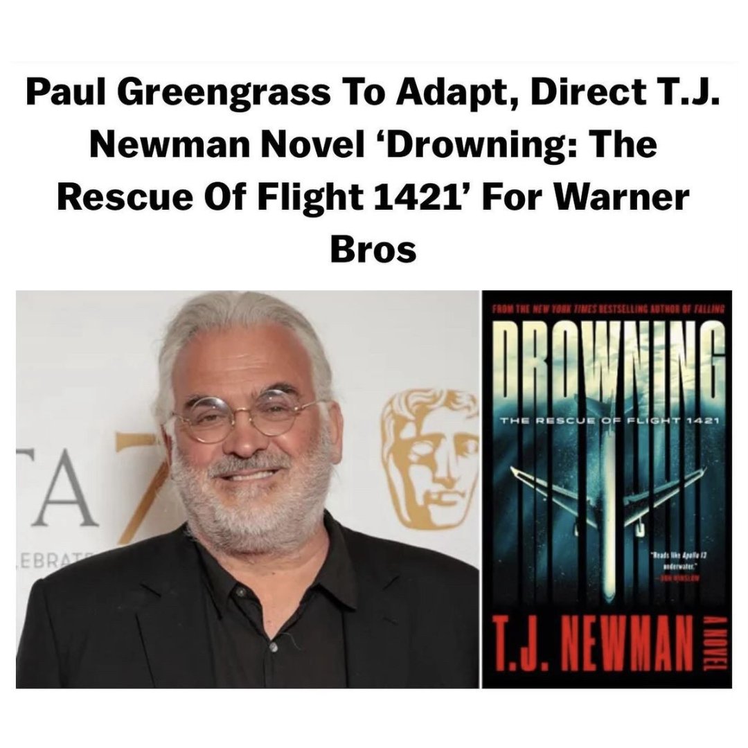 Did you read DROWNING? 👀 Well, it's coming to the big screen! 😱 Stay tuned to learn more about the film adaptation of @T_J_Newman's bestselling thriller ✈️ ✈️ ✈️ bit.ly/49R40uZ