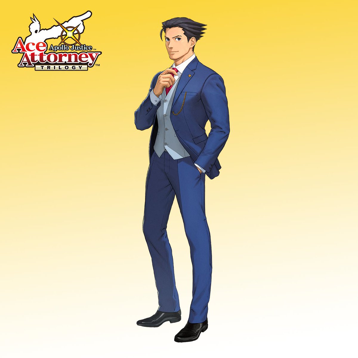 aceattorneygame's tweet photo. Who's that lawyer in the blue suit? Oh, that's Wright.
Phoenix needs no introduction! Several years after the events of Phoenix Wright: Ace Attorney Trilogy, he's both Apollo's mentor and the top lawyer at the Wright Anything Agency. https://t.co/CNBZbr1qw4