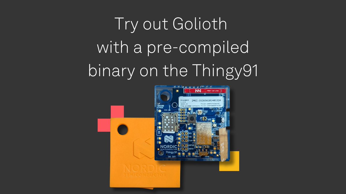 Build out your next IoT project using the @NordicTweets thingy91_golioth repository! With the pre-compiled binary you’ll have data being sent to Golioth, AND you can take the code in the thingy91_golioth repository and modify it for your own project! glth.io/47UQ3tU