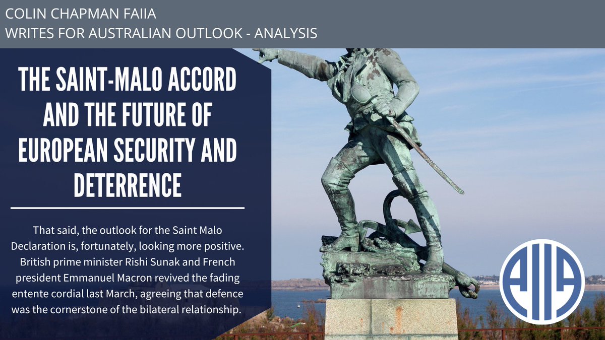 'British prime minister Rishi Sunak and French president Emmanuel Macron revived the fading entente cordial last March, agreeing that defence was the cornerstone of the bilateral relationship.' writes @colinchaperson for Australian Outlook. 👉Read at linktr.ee/aiiaact