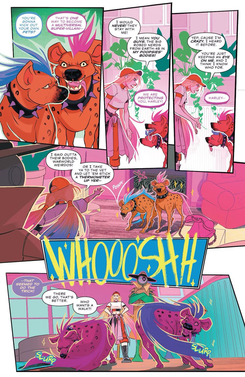 Out today! Harley Quinn #34 🖤❤️ 

More hyenas, more space shenanigans, more Lux Kirby and more messes that Harley has to clean up! 