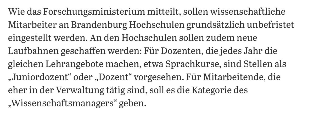 Oha! 

Neues Hochschulgesetz in Brandenburg: Weniger prekäre Arbeit, mehr Karrierewege tagesspiegel.de/potsdam/neues-… via <a href="/Tagesspiegel/">Tagesspiegel</a> 
#IchBinHanna