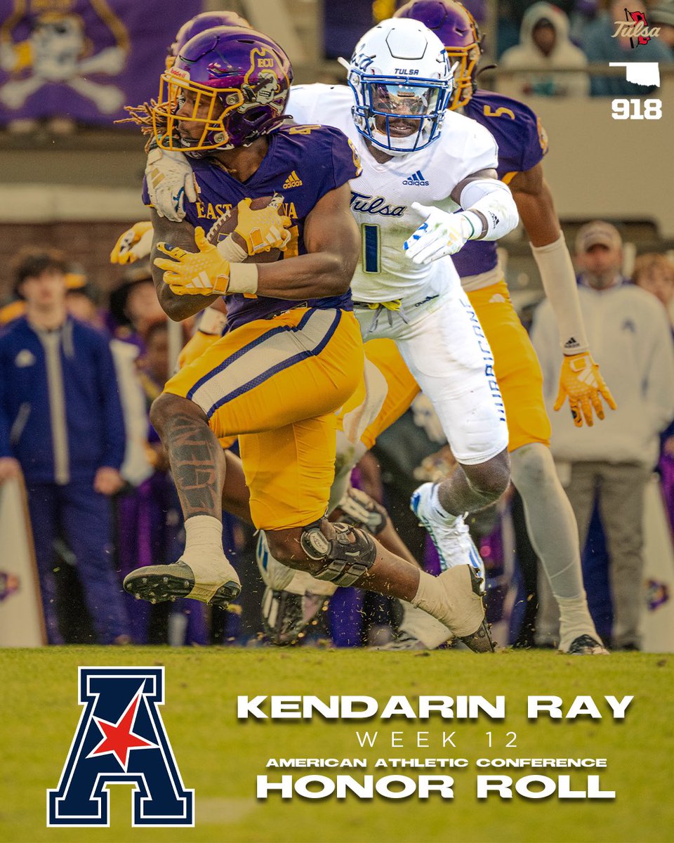 Congrats to our guy <a href="/KendarinRay/">Kendarin Ray</a> for earning the <a href="/American_Conf/">The American</a> weekly honor roll‼️

#ReignCane👑🌀 | #FIGHT