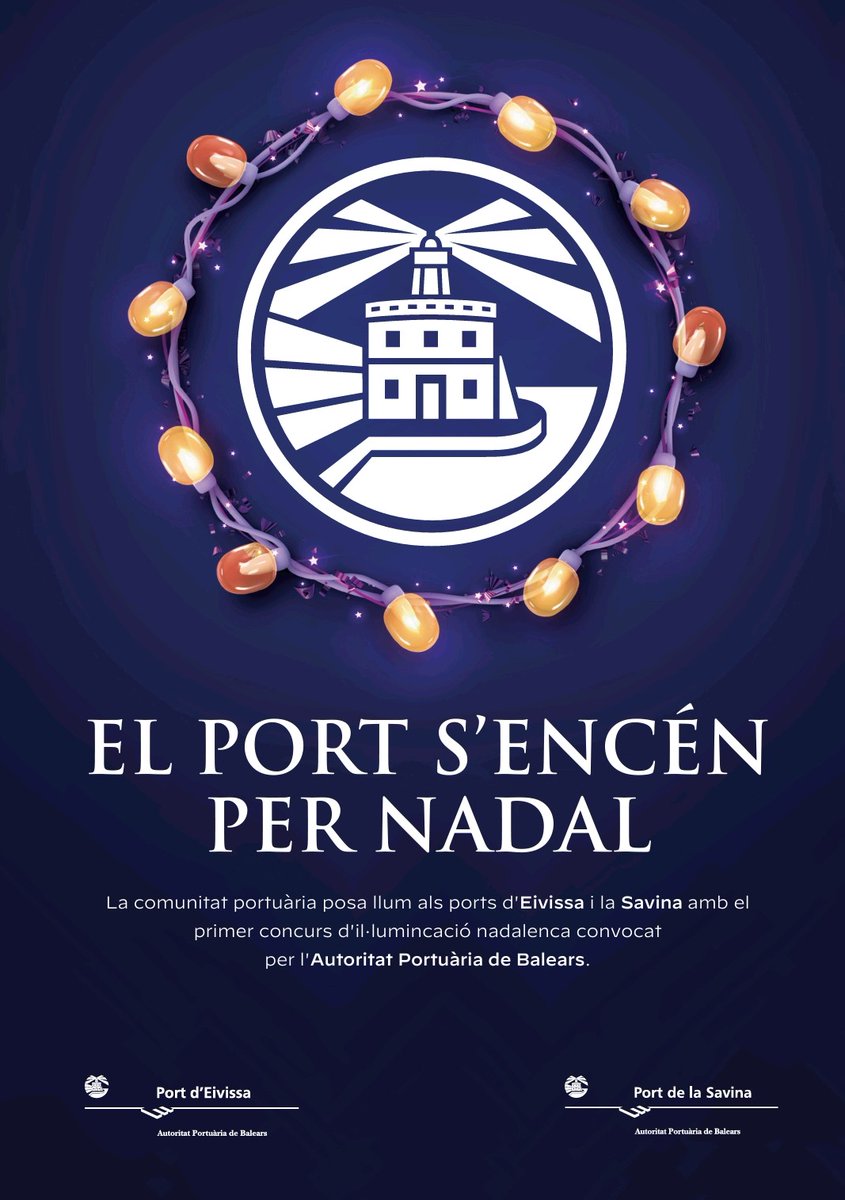 El #puertodeibiza y el #puertodelasavina se encienden por Navidad.

Disfrutemos juntos de la iluminación y decoración de los participantes del I Concurso de iluminación y decoración Navideña de los Puertos de Ibiza y La Savina.

Somos puerto, somos ciudad, y nos gusta la #Navidad
