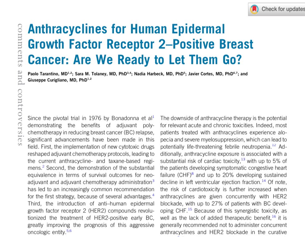 PTarantinoMD's tweet photo. In preparation for the highly awaited #SABCS23 anthracyclines debate chaired by @DrHBurstein, make sure to give a read to our JCO editorial on anthracyclines for HER2+ breast cancer: are we ready to let them go? https://t.co/m9tpP5rgQW

Thanks to @OncBrothers for highlighting it! https://t.co/QSI9v4W9wo