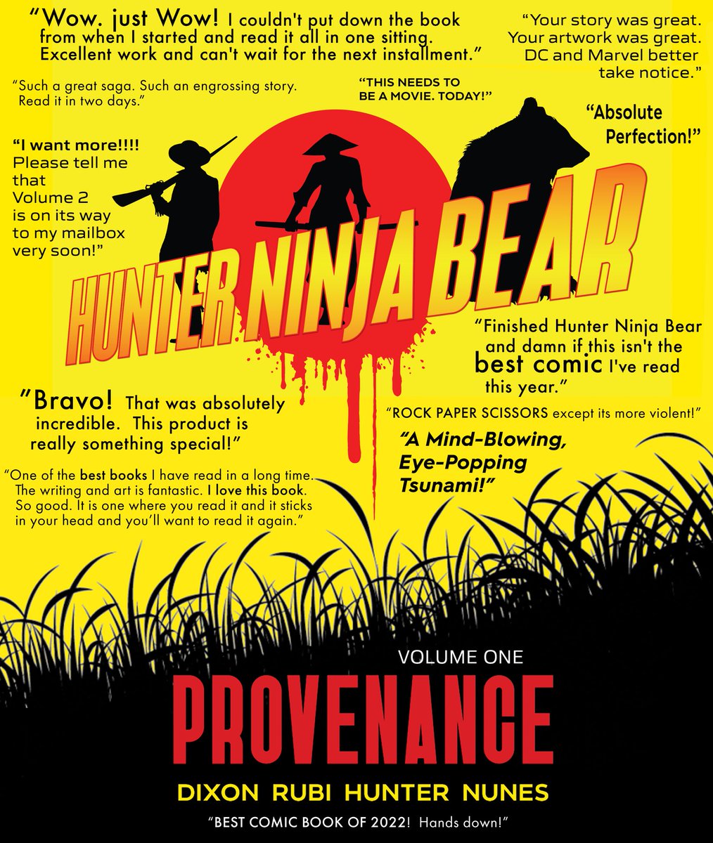 Pick up a copy today! #comics #newcomics #hunter #ninja #bear @elonmusk