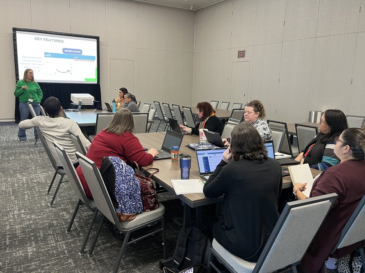 High school tech liaisons are learning all the amazing features of Encyclopedia Britannica: variety of reading levels &amp; languages, pics, videos, searching by standards, &amp; more. Thanks <a href="/LabayMsLibrary/">LabayMSLibrary</a> for sharing our library databases! <a href="/CyFairLibraries/">CyFairLibraries</a> <a href="/CyFairEdTech/">CyFair ISD EdTech</a>