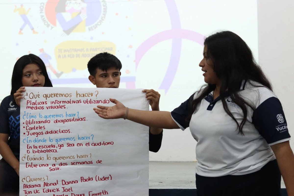 CONAPO_mx's tweet photo. En colaboración con @UNFPAMexico y @SeMujeres, se llevó a cabo la Tercera Sesión de Capacitación Red de Jóvenes en materia de la #EIS en el #Cobay del Municipio de Umán, con el objetivo de fortalecer el trabajo territorial en #Yucatán. https://t.co/dokXqk5ftp