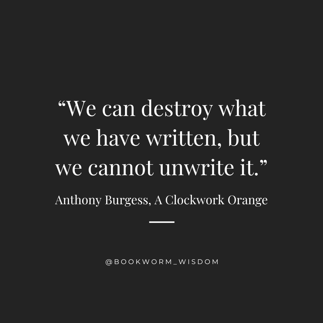 Bookworm_wisdom's tweet photo. Anthony Burgess
A Clockwork Orange   
#quotes #quotesoftheday #quoteoftheday #quote #book #books #literature #anthonyburgess https://t.co/l9VIEU0GOt