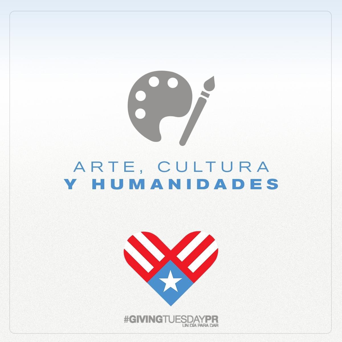 Ayuda a financiar proyectos de arte, cultura y humanidades que enriquecen nuestras vidas y preservan nuestra herencia cultural. 

Busca la causa que quieres apoyar y haz tu donativo HOY aqui: registro.givingtuesday.org.pr/iniciativas/ 

#GivingTuesdayPR #LaBellezadeDar #ArteCulturayHumanidades