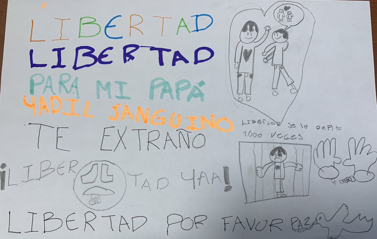leslie_sanguino's tweet photo. "15 días llenos de anhelo y espera. Mi hermanito aguarda cada día con ilusión, anhelando el regreso de nuestro amado papá. Que pronto la libertad y la alegría vuelvan a nuestro hogar. #Esperanza #FamiliaUnida #Escuchenos"
@ottypatino 
@petrogustavo 
@AbendanoGuevara https://t.co/Oc6AYEHbYx