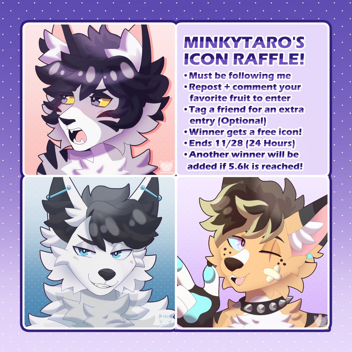 minkytaro's tweet photo. MEOWDY ITS RAFFLE TIME! ends in 24 hours! https://t.co/B3q1xFdeUJ