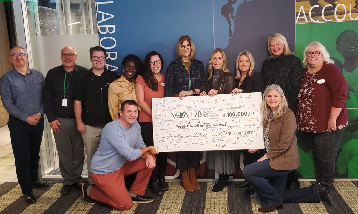 peopleCare_ca's tweet photo. #GivingTuesday &amp; #BeyondOurselves both inspire #GivingBack! Locally @peopleCare_ca staff #fundraise &amp; #volunteer. Globally we aid @medadotorg in transforming lives. Thanks for helping us make a difference! #communityimpact #socialimpact
Celebrating smashing our $100K goal! ⬇️ https://t.co/w2zmzeGC8W
