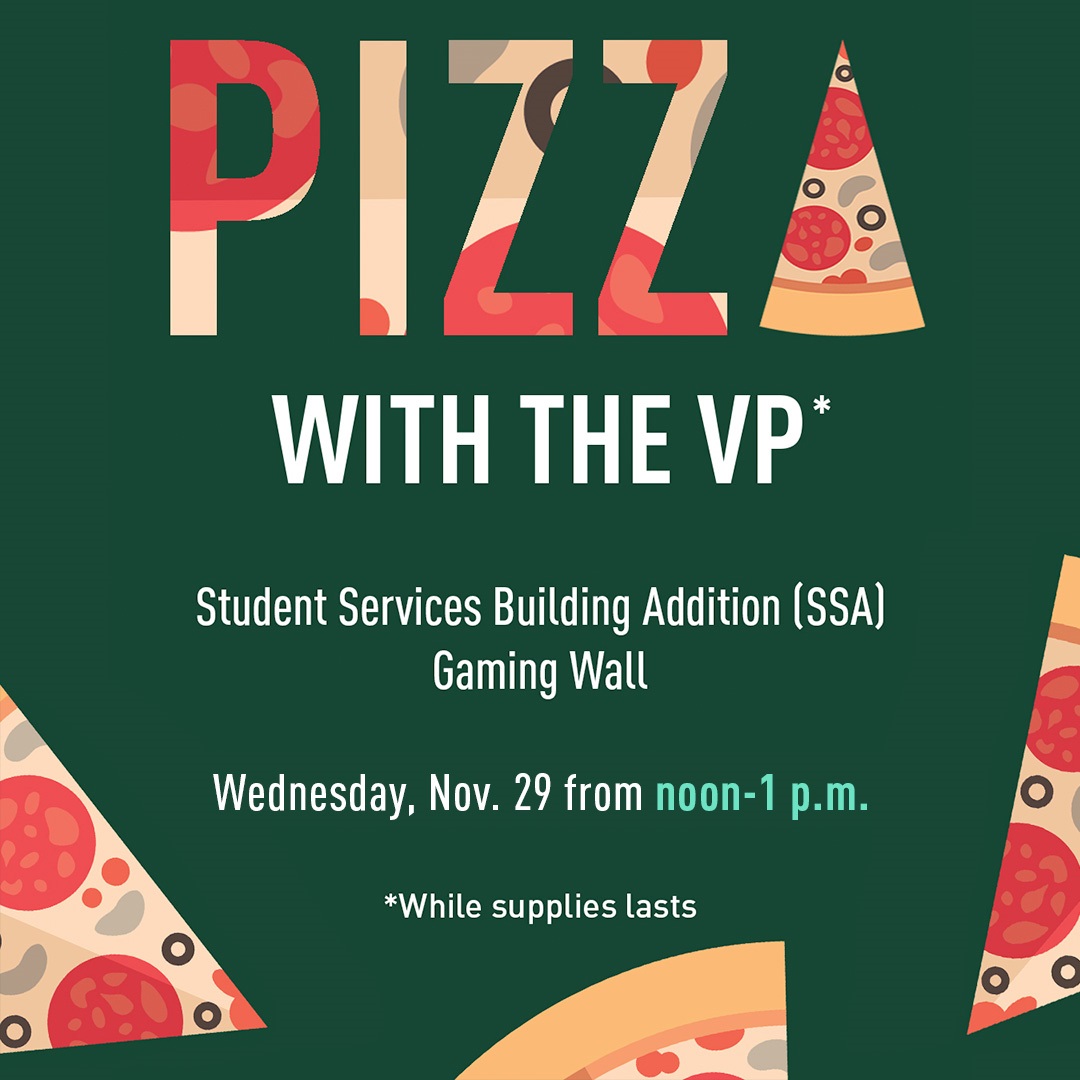 VPFitchUTD's tweet photo. It's Stressbuster week, Comets and there's no better way to relieve the anxiety than with FREE pizza. Join me on Wednesday in the SSA Lobby and indulge.😃 https://t.co/E0LnJ3qAwa
