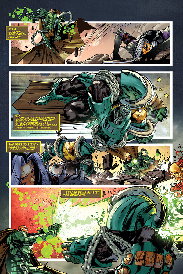 Spawn 348 preview is now out Sinn is taking out greenworld forces one by one.